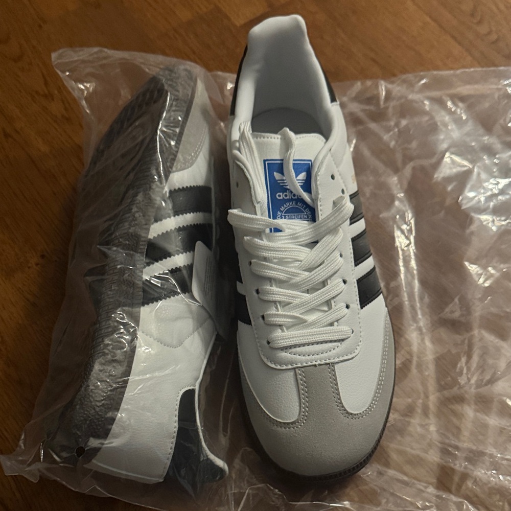Adidas Classic White and Black Trainers